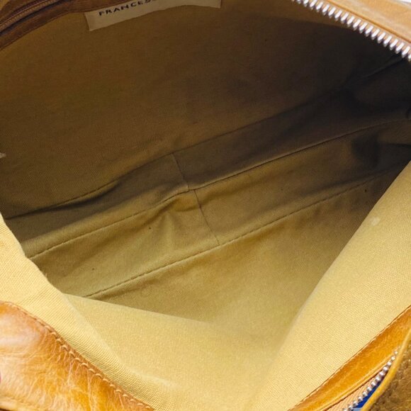 Rare Vintage Francesco Biasia Tan Leather Hobo Shoulder Bag Purse 11.5”x9”x3” - Picture 5 of 6